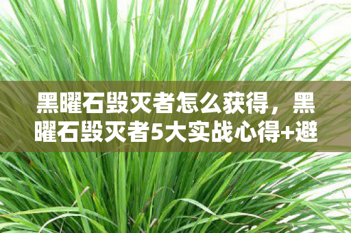 黑曜石毁灭者怎么获得,黑曜石毁灭者5大实战心得+避坑指南,助你轻松驾驭战场! 黑曜石毁灭者怎么获得,黑曜石毁灭者5大实战心得+避坑指南,助你轻松驾驭战场!