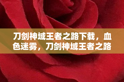 刀剑神域王者之路下载，血色迷雾，刀剑神域王者之路的线索悬案与毛骨悚然真相