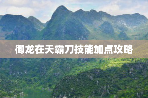 御龙在天霸刀技能加点攻略图片