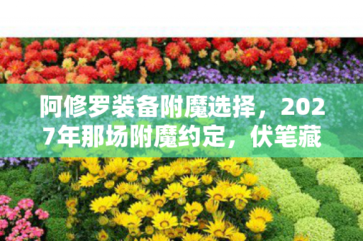 阿修罗装备附魔选择,2027年那场附魔约定,伏笔藏了十年,如今想起鼻子一酸 阿修罗装备附魔选择,2027年那场附魔约定,伏笔藏了十年,如今想起鼻子一酸