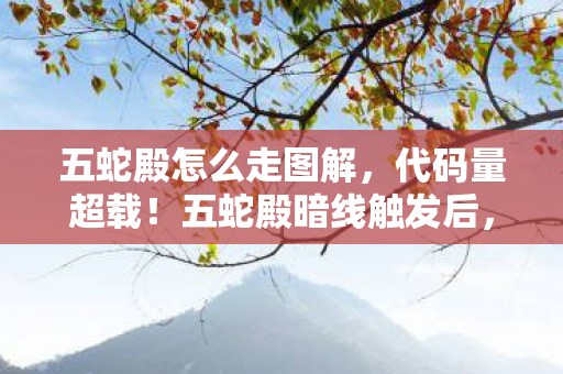 五蛇殿怎么走图解,代码量超载!五蛇殿暗线触发后,我的神经突触开始头皮发麻 五蛇殿怎么走图解,代码量超载!五蛇殿暗线触发后,我的神经突触开始头皮发麻