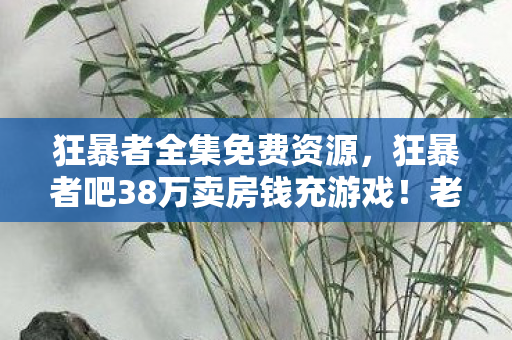 狂暴者全集免费资源，狂暴者吧38万卖房钱充游戏！老婆签离婚协议那刻，我腿软了！