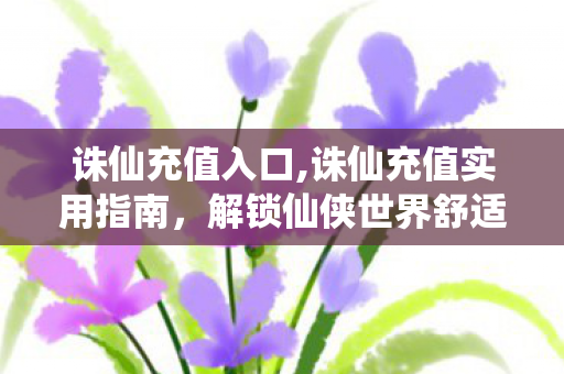 诛仙充值入口,诛仙充值实用指南，解锁仙侠世界舒适游玩体验