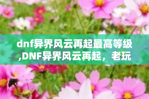 dnf异界风云再起最高等级,DNF异界风云再起,老玩家魂牵梦萦的开荒岁月再度回响 dnf异界风云再起最高等级,DNF异界风云再起,老玩家魂牵梦萦的开荒岁月再度回响