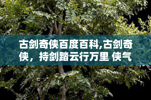 古剑奇侠百度百科,古剑奇侠,持剑踏云行万里 侠气长留山海间 古剑奇侠百度百科,古剑奇侠,持剑踏云行万里 侠气长留山海间