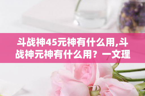 斗战神45元神有什么用,斗战神元神有什么用?一文理清元神系统的核心养成价值 斗战神45元神有什么用,斗战神元神有什么用?一文理清元神系统的核心养成价值