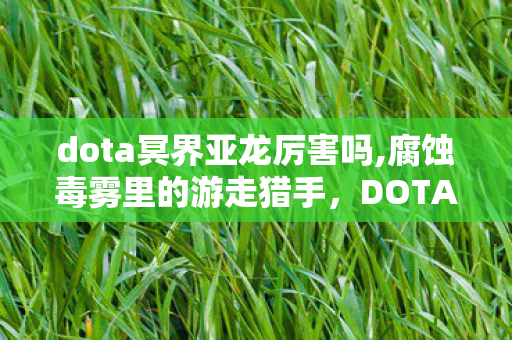dota冥界亚龙厉害吗,腐蚀毒雾里的游走猎手，DOTA冥界亚龙的赛场与青春记忆