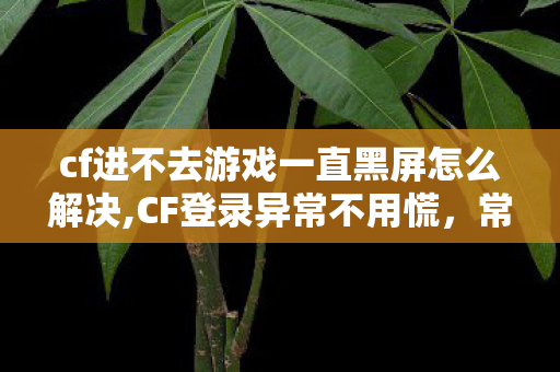 cf进不去游戏一直黑屏怎么解决,CF登录异常不用慌,常见排查思路帮你快速恢复游戏体验 cf进不去游戏一直黑屏怎么解决,CF登录异常不用慌,常见排查思路帮你快速恢复游戏体验