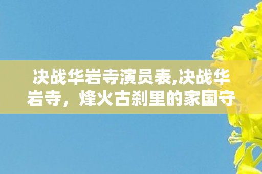 决战华岩寺演员表,决战华岩寺，烽火古刹里的家国守护传奇