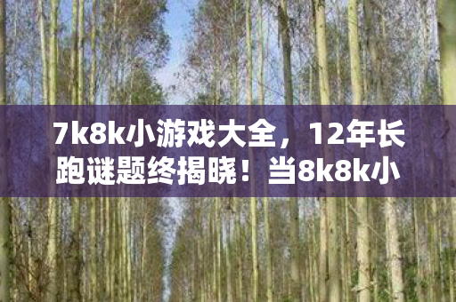 7k8k小游戏大全，12年长跑谜题终揭晓！当8k8k小游戏大全服务器熄灯时，我泪目了