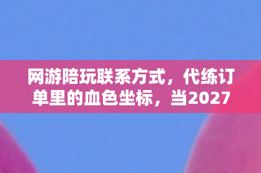 网游陪玩联系方式，代练订单里的血色坐标，当2027年陪玩账号开始自动接单