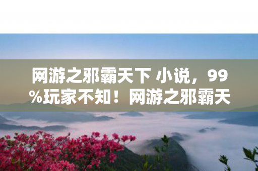 网游之邪霸天下 小说，99%玩家不知！网游之邪霸天下隐藏机制竟让菜鸟7天逆袭成神