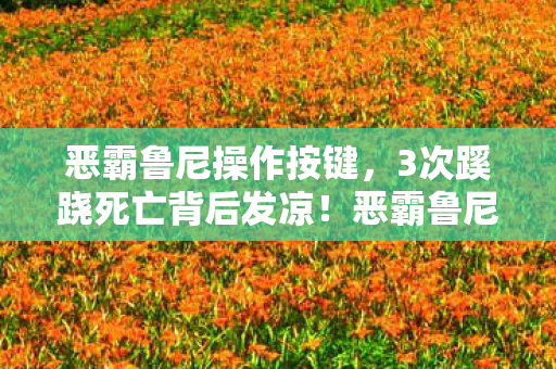 恶霸鲁尼操作按键，3次蹊跷死亡背后发凉！恶霸鲁尼时间线竟藏着人性深渊