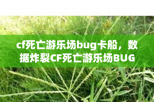 cf死亡游乐场bug卡船，数据炸裂CF死亡游乐场BUG复现，97%玩家回流率背后的漏洞经济学