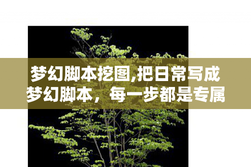 梦幻脚本挖图,把日常写成梦幻脚本，每一步都是专属限定剧情