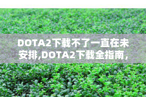 DOTA2下载不了一直在未安排,DOTA2下载全指南，顺利开启你的刀塔竞技冒险之旅