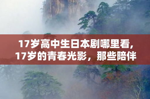 17岁高中生日本剧哪里看,17岁的青春光影，那些陪伴少年成长的优质国产动漫