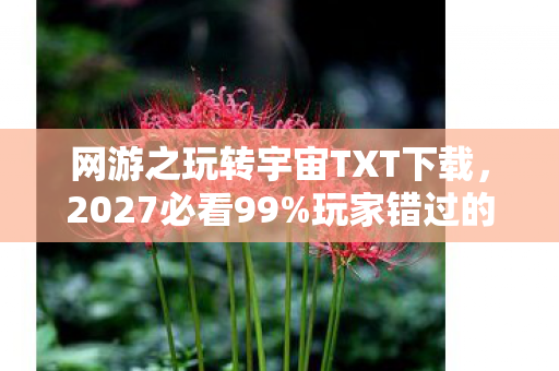 网游之玩转宇宙TXT下载，2027必看99%玩家错过的宇宙级体验！3大革新玩法颠覆你的游戏认知