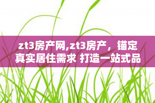 zt3房产网,zt3房产,锚定真实居住需求 打造一站式品质房产服务体验 zt3房产网,zt3房产,锚定真实居住需求 打造一站式品质房产服务体验