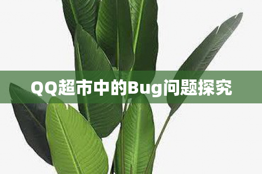 QQ超市中的Bug问题探究图片