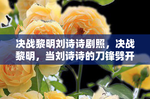 决战黎明刘诗诗剧照，决战黎明，当刘诗诗的刀锋劈开自由悖论，抽卡竟成存在主义审判场