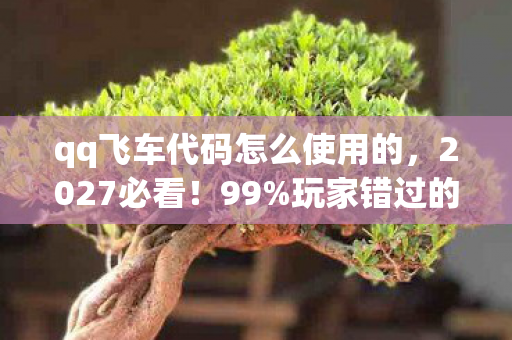 qq飞车代码怎么使用的,2027必看!99%玩家错过的QQ飞车代码实测,3分钟体验飙升+独家心得 qq飞车代码怎么使用的,2027必看!99%玩家错过的QQ飞车代码实测,3分钟体验飙升+独家心得