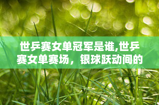 世乒赛女单冠军是谁,世乒赛女单赛场，银球跃动间的热血与传承