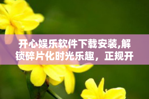 开心娱乐软件下载安装,解锁碎片化时光乐趣,正规开心娱乐软件下载实用指南 开心娱乐软件下载安装,解锁碎片化时光乐趣,正规开心娱乐软件下载实用指南