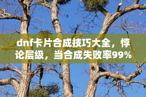 dnf卡片合成技巧大全,悖论层级,当合成失败率99%时,我按下了人生重启键的震颤 dnf卡片合成技巧大全,悖论层级,当合成失败率99%时,我按下了人生重启键的震颤