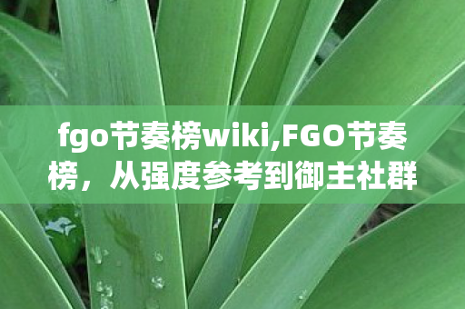fgo节奏榜wiki,FGO节奏榜,从强度参考到御主社群的趣味文化符号 fgo节奏榜wiki,FGO节奏榜,从强度参考到御主社群的趣味文化符号