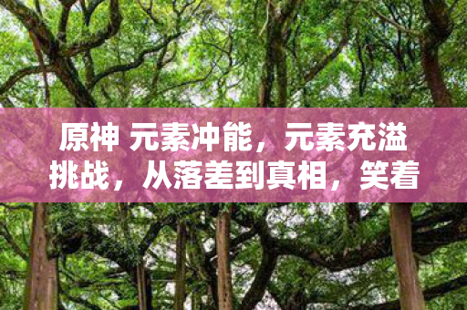 原神 元素冲能,元素充溢挑战,从落差到真相,笑着笑着,我哭了 原神 元素冲能,元素充溢挑战,从落差到真相,笑着笑着,我哭了