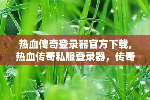 热血传奇登录器官方下载,热血传奇私服登录器,传奇老玩家的怀旧休闲好搭档 热血传奇登录器官方下载,热血传奇私服登录器,传奇老玩家的怀旧休闲好搭档