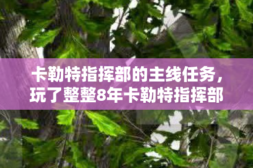 卡勒特指挥部的主线任务，玩了整整8年卡勒特指挥部，这3个抉择让我陷入无尽纠结！
