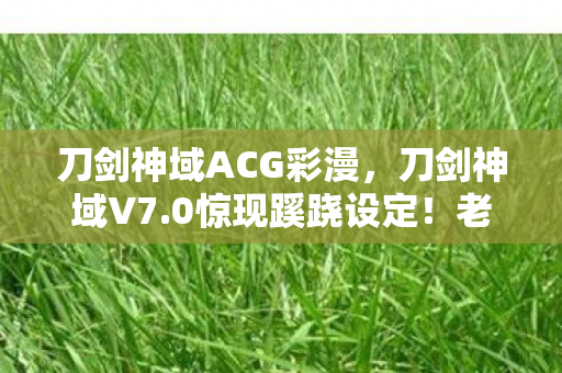 刀剑神域ACG彩漫，刀剑神域V7.0惊现蹊跷设定！老玩家直呼这波情怀杀绝了