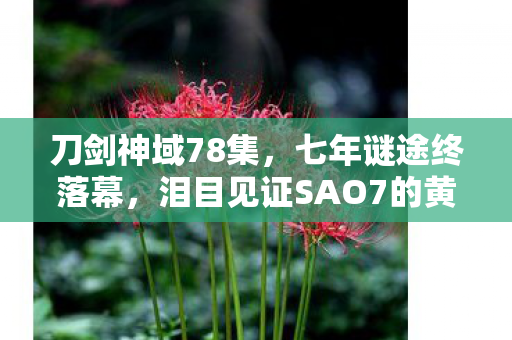 刀剑神域78集，七年谜途终落幕，泪目见证SAO7的黄昏挽歌