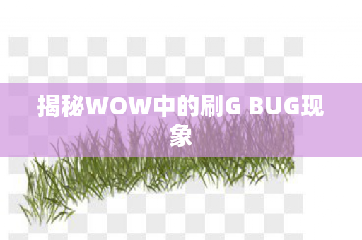 揭秘WOW中的刷G BUG现象图片