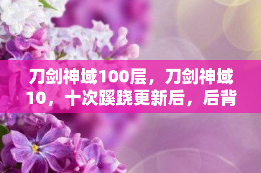 刀剑神域100层，刀剑神域10，十次蹊跷更新后，后背发凉的真相竟是我？
