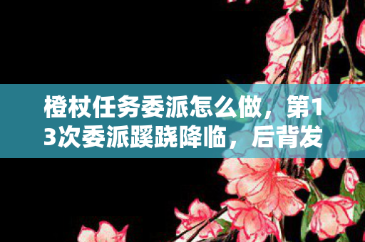橙杖任务委派怎么做，第13次委派蹊跷降临，后背发凉的十年逃亡真相