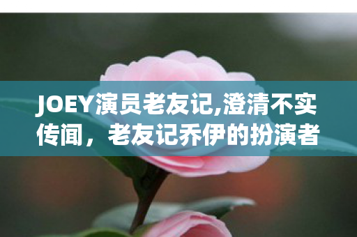 JOEY演员老友记,澄清不实传闻,老友记乔伊的扮演者依然在享受鲜活人生 JOEY演员老友记,澄清不实传闻,老友记乔伊的扮演者依然在享受鲜活人生