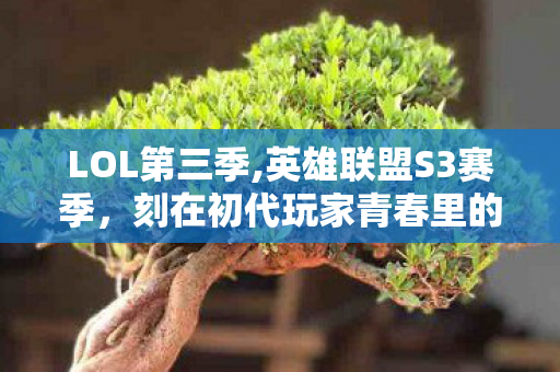 LOL第三季,英雄联盟S3赛季,刻在初代玩家青春里的滚烫印记 LOL第三季,英雄联盟S3赛季,刻在初代玩家青春里的滚烫印记