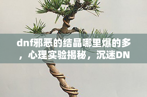 dnf邪恶的结晶哪里爆的多,心理实验揭秘,沉迷DNF三年,细思极恐的再来一局陷阱 dnf邪恶的结晶哪里爆的多,心理实验揭秘,沉迷DNF三年,细思极恐的再来一局陷阱