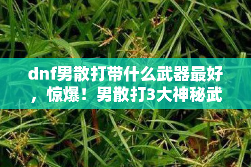 dnf男散打带什么武器最好,惊爆!男散打3大神秘武器,竟藏着制作组不敢说的秘密? dnf男散打带什么武器最好,惊爆!男散打3大神秘武器,竟藏着制作组不敢说的秘密?