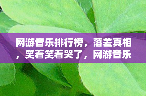 网游音乐排行榜,落差真相,笑着笑着哭了,网游音乐里藏着多少退坑谎言 网游音乐排行榜,落差真相,笑着笑着哭了,网游音乐里藏着多少退坑谎言