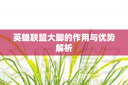 英雄联盟大脚的作用与优势解析图片
