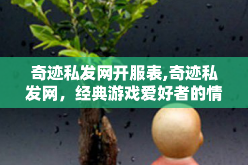 奇迹私发网开服表,奇迹私发网，经典游戏爱好者的情怀交流聚集地