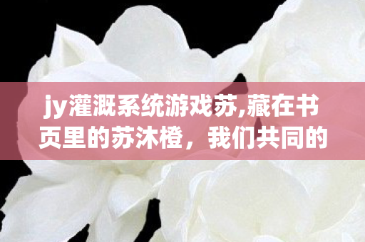 jy灌溉系统游戏苏,藏在书页里的苏沐橙,我们共同的青春热血印记 jy灌溉系统游戏苏,藏在书页里的苏沐橙,我们共同的青春热血印记