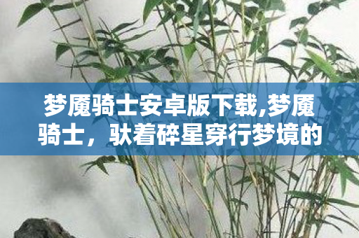 梦魇骑士安卓版下载,梦魇骑士，驮着碎星穿行梦境的守梦人