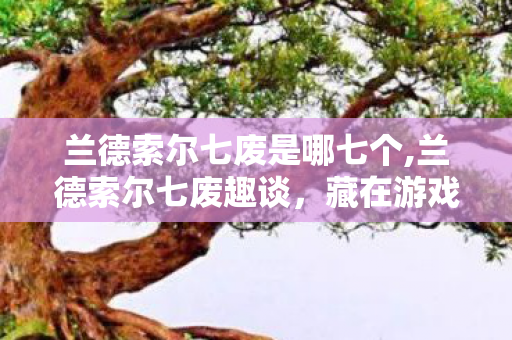 兰德索尔七废是哪七个,兰德索尔七废趣谈,藏在游戏梗背后的初代玩家集体回忆 兰德索尔七废是哪七个,兰德索尔七废趣谈,藏在游戏梗背后的初代玩家集体回忆