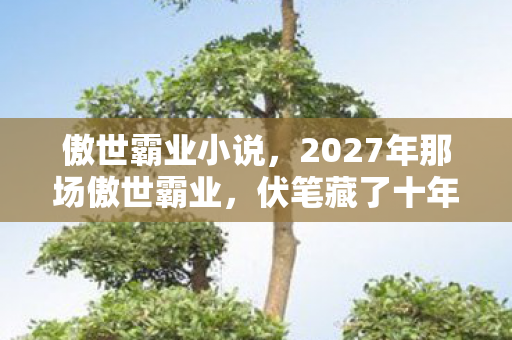 傲世霸业小说,2027年那场傲世霸业,伏笔藏了十年,如今想起鼻子一酸 傲世霸业小说,2027年那场傲世霸业,伏笔藏了十年,如今想起鼻子一酸