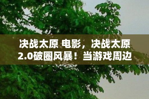 决战太原 电影，决战太原2.0破圈风暴！当游戏周边堆成遗物展，败家玩家竟用联名骨灰盒当遗像？